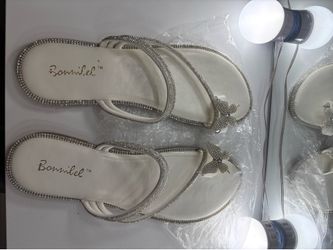 White sandals