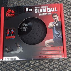 Brand New Slam Ball 8lbs Weight Training Elite Series Maximum Grip