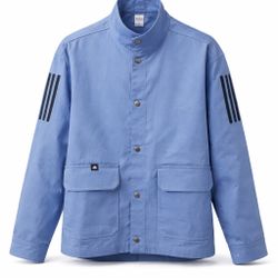 Adidas Cotton Utility Jacket Light Blue Men’s Small New With Tags