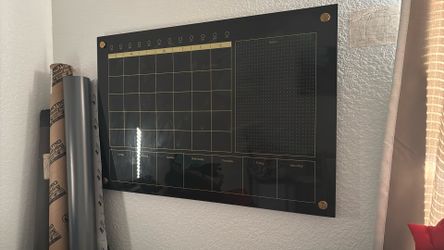 Black Glass White Board