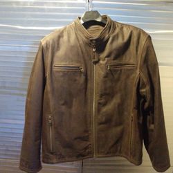 Round tree & York leather jacket brown XL new