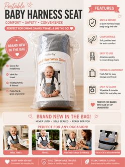 Baby Travel High Chair Harness (New)