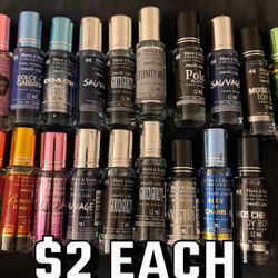 Perfume And Cologne Oil Scents $2 Each