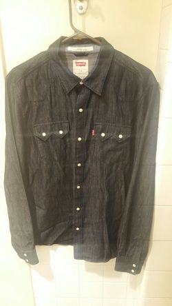 Levis pearl snap denim shirt
