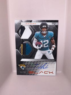 Travis Hunter 2025 Panini Black RPA Rookie Patch Auto 11/50 4 Color Patch