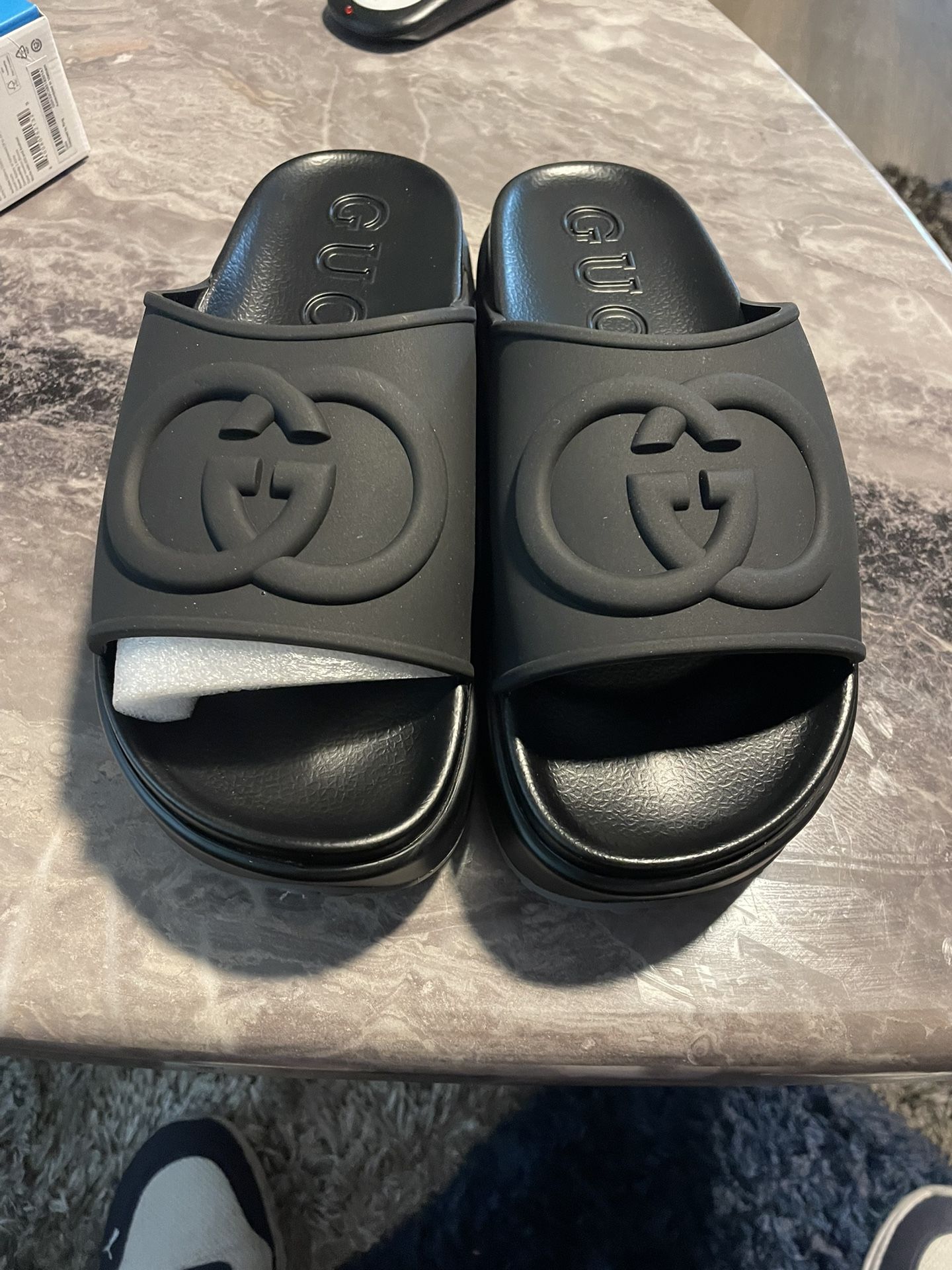 Black Gucci Slides