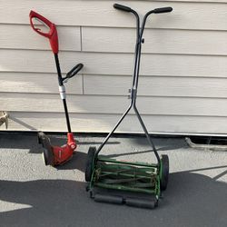 Lawn Mower Green Outdoor Manual & Electric Trimmer E