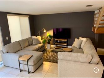 2 Sofas gray. Modular Great condition EL DORAL AREA PICK UP