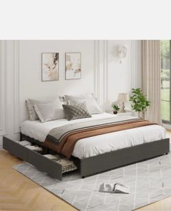 Platform bed frame size queen