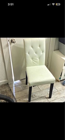 White Tufted Dining Chair