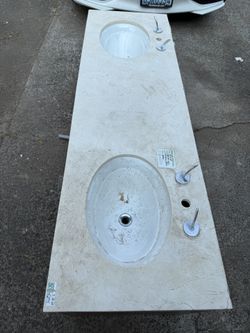 63” Bathroom Double Sink FREE