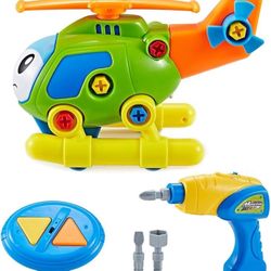Think Gizmos Take Apart Toy Mission Helicopter Kit for Kids TG711 with Remote - Set Build Drive