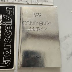 Manual Book 1979 Lincoln Mark V Continental