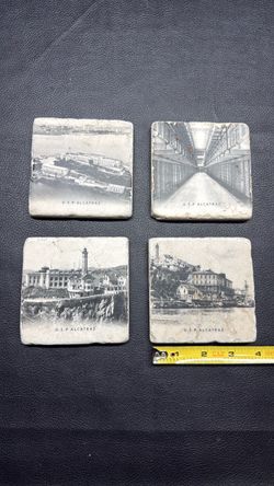 U.S.P. Alcatraz Stone Coasters Set of 4