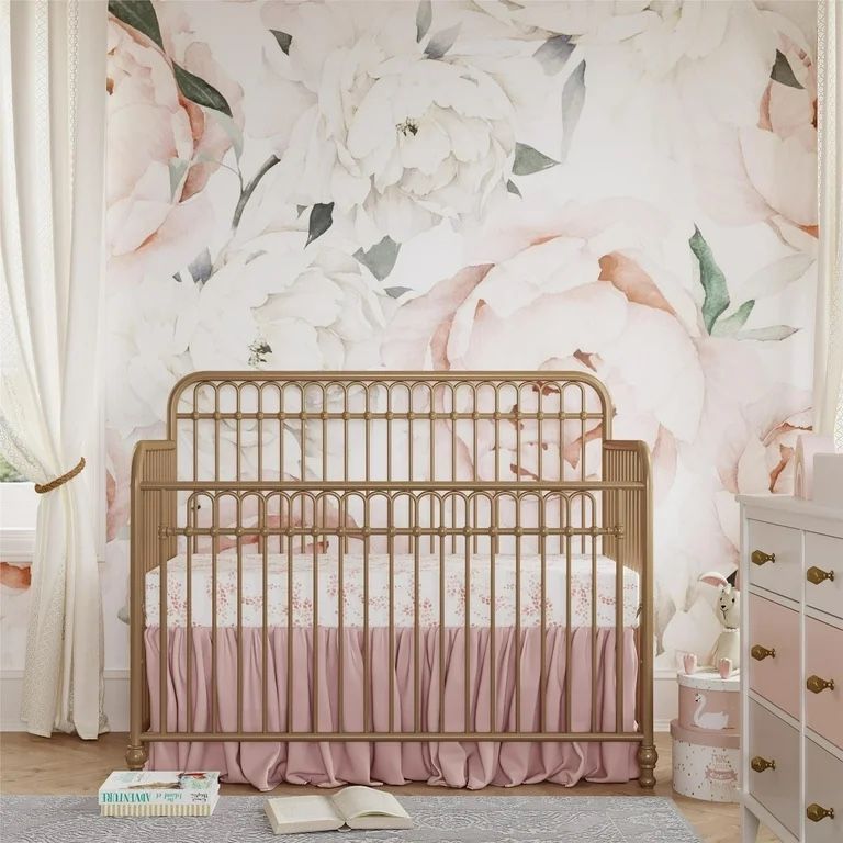 Little Seeds Monarch Hill Ivy Gold Metal Baby Crib, Retail $300, New In Box