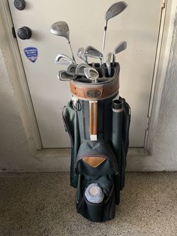 Vintage Bennington Canvas/Leather Bag + Ben Hogan Edge Forged Clubs