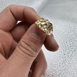 10k Gold Nugget Ring 