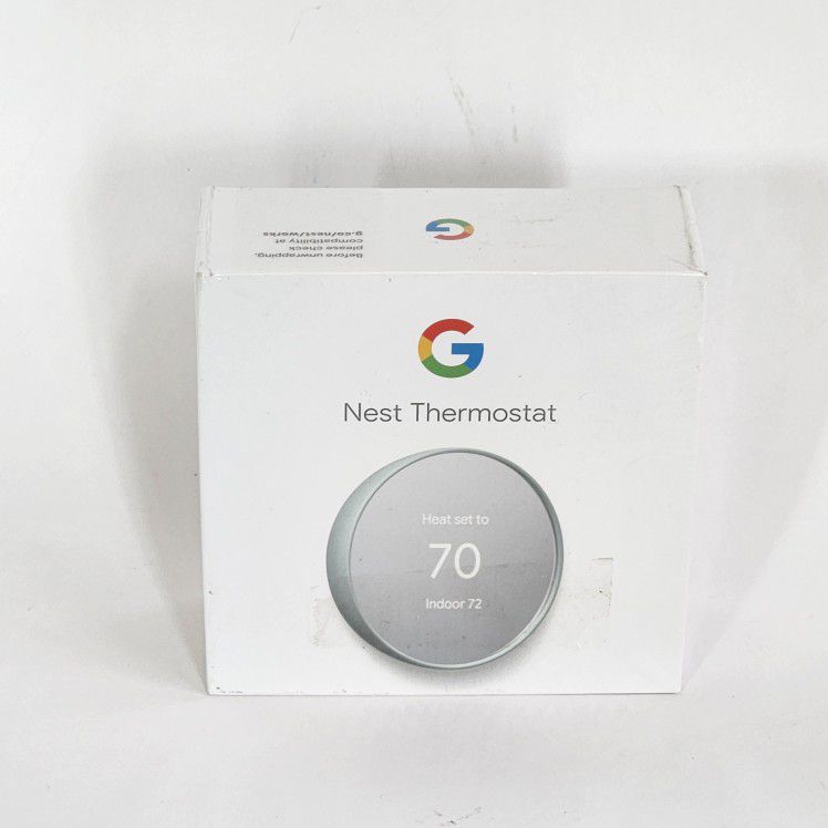Google, Nest Thermostat - Smart Programmable Wi-Fi Thermostat - Fog, New, Price Is Not Negotiable. 