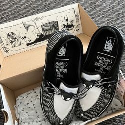 Vans Nightmare Before Christmas Jack Skellington Slip Ons Size 9.5