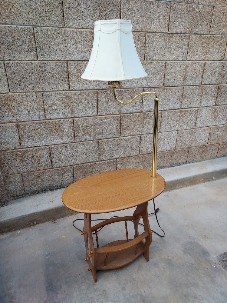 End Table Lamp Magazine Rack