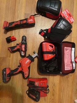 Milwaukee power Tools and knee pads