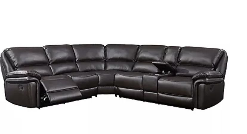 Member's Mark 6-Piece Faux Leather Reclining Sectional Set