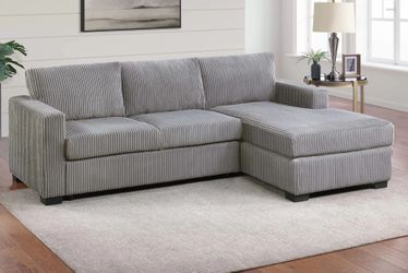 2-Piece Sectional Sofa - Light Gray Color