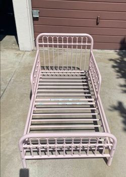 Pink toddler bed frame only