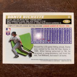 1996 Dante bichette #195 Baseball Card 