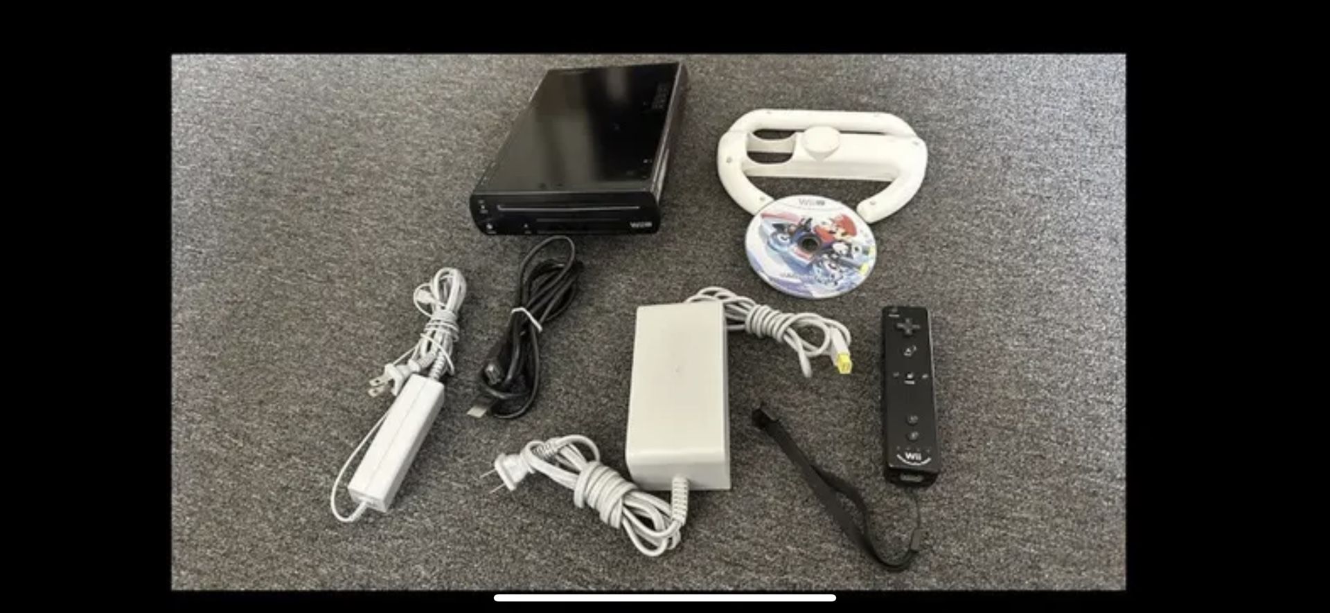 Nintendo Wii U WUP-101(02) 32GB Black Console & Extras. (No screen)