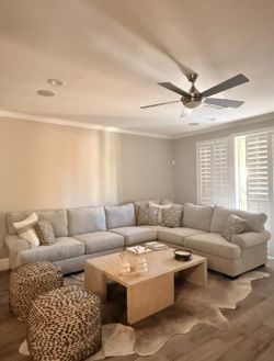 Light Grey Couch L-Shaped Sectional