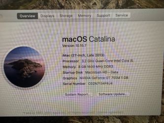 27” iMAC 2013