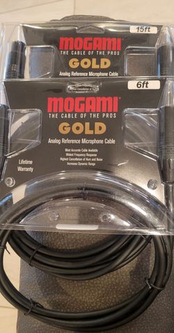 Mogami Gold Analog Reference XLR Microphone Cables 15ft and 6ft
Both for $40
