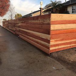 Wood fencing