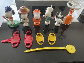 Lot of 6 2018 Peanuts Snoopy McDonalds Happy Meal Toys Figures