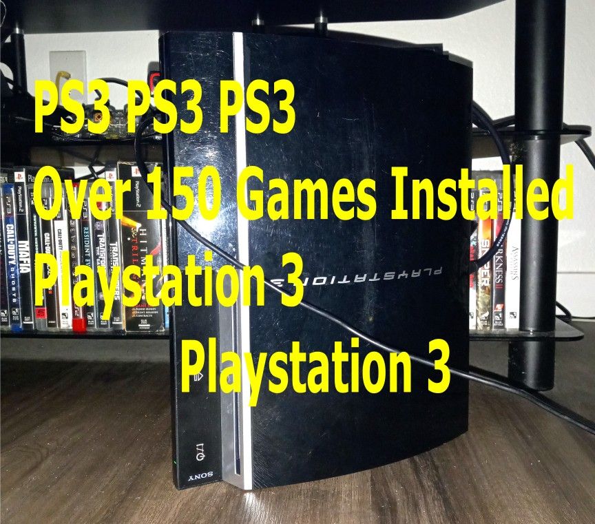 Gamers Xmas Gift/PlayStation 3 System/Over 150 PS3 & PS2 Games Installed $125.00