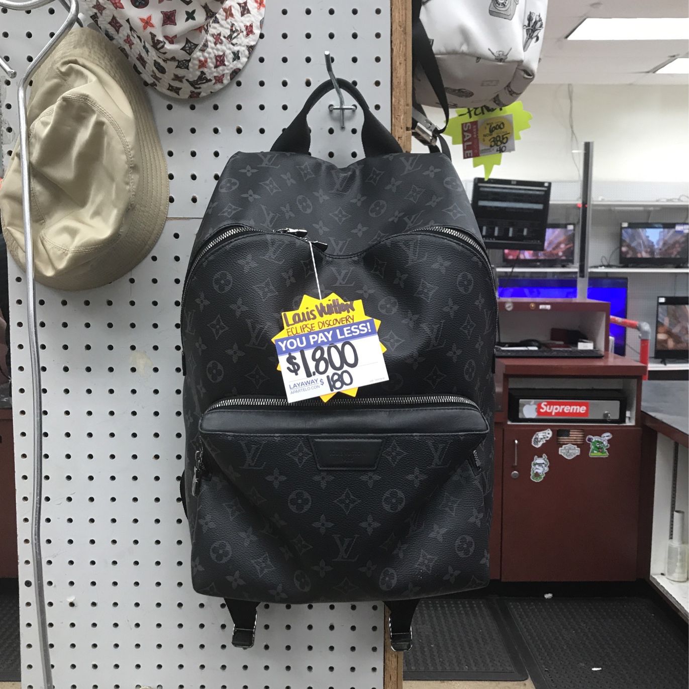 L V Black Backpack for Sale in Houston, TX - OfferUp