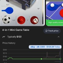 New !!!! Mini Table 4 In One Ping Pong , Pool , Air Hockey Foosball 
