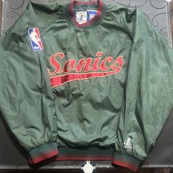 Vintage Rare 1990s Seattle Supersonics Windbreaker Pullover - Logo Athletic, Pristine Condition, NBA