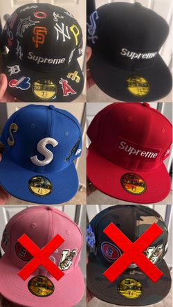 Supreme x New Era 59Fifty Fitted Caps – Lot of 6