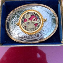Vintage Moose Club Buckle 