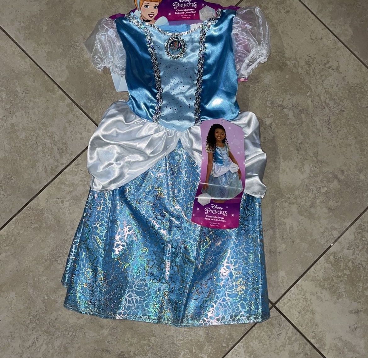Disney Princess Toddler Girl’s Cinderella Dress, Size 4-6x
