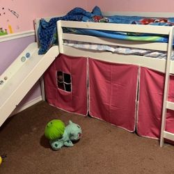 Twin Size Loft Bed With Slide 