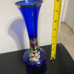 JARRONSITO ANTIGUA  DE CRISTAL FILETEADO 