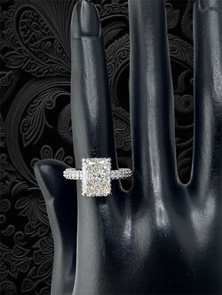 Radiant Shape Diamond micro-pave Ring