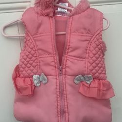 Little Lass hoodie vest 12 months