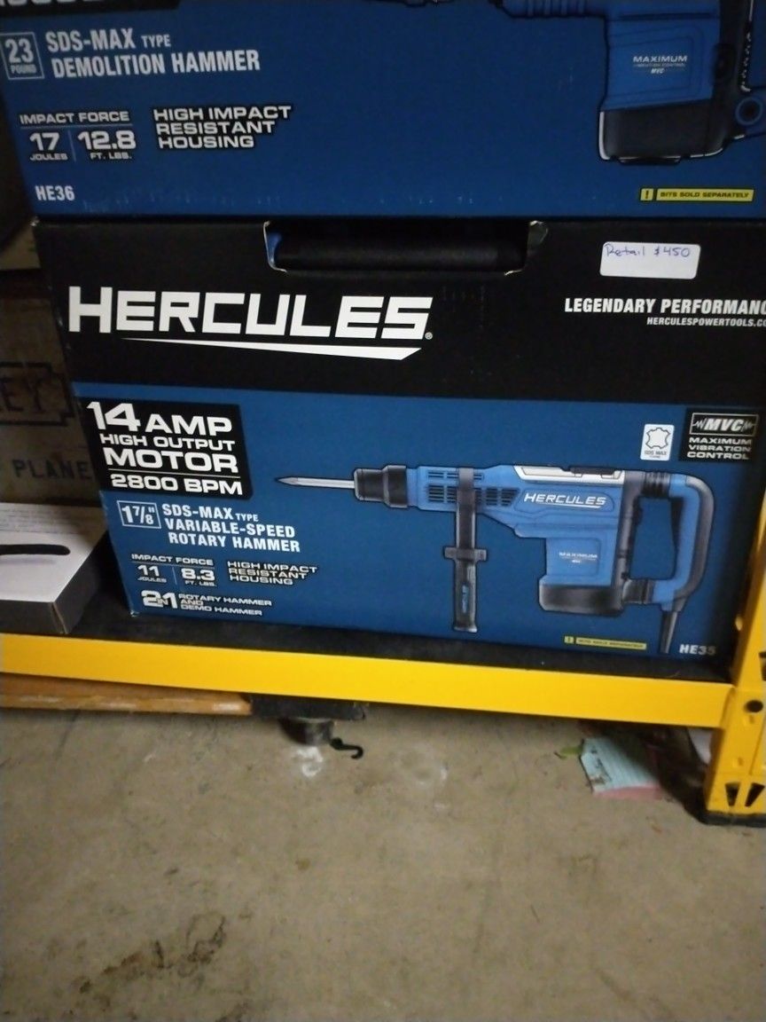 Hercules 1 7/8" SDS- Max Variable Speed Rotary Hammer
