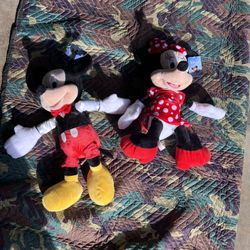 Minnie And Mickey Mouse Plushies