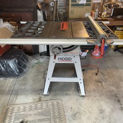 Rigid Cast Iron Table Saw Made In USA