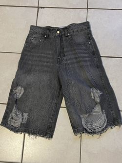 Children Of Planet 44 Grey Distressed Jorts